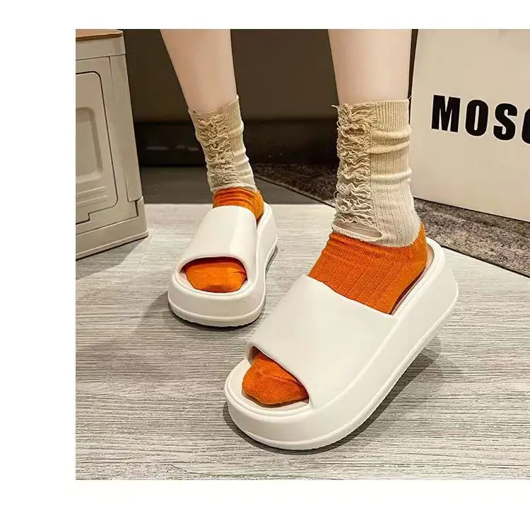 Thick-soled EVA flip-flops women's solid color outwear slippers women's summer sandals women's flip-flops breathable ins — feature 11
