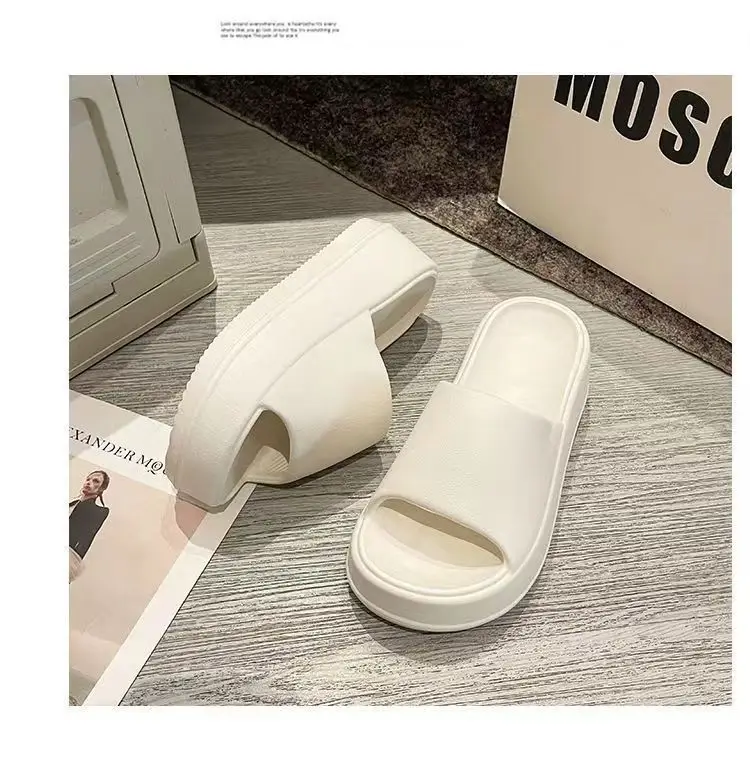 Thick-soled EVA flip-flops women's solid color outwear slippers women's summer sandals women's flip-flops breathable ins — feature 22