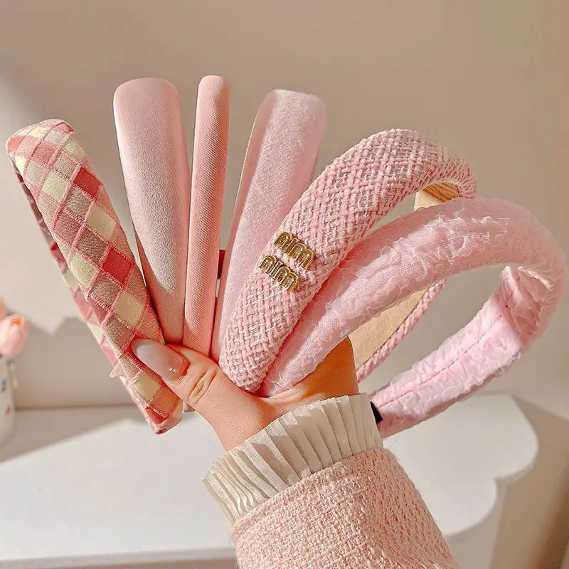 Pink Adjustable Skull Headband 3.3cm
