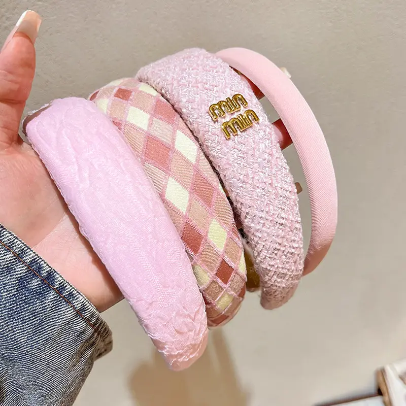 Pink Adjustable Skull Headband 3.3cm