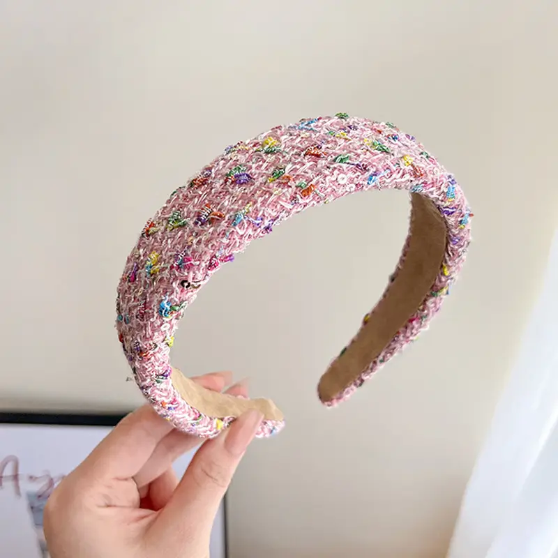 Pink Adjustable Skull Headband 3.3cm