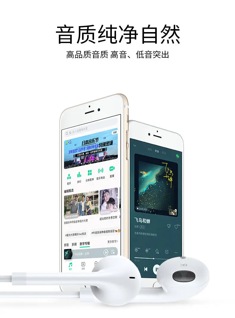 Earphones Wired In-Ear Suitable for Huawei Oppo Xiaomi Vivo Mobile Phone Type-C Interface Wired Control with Microphone Free Shipping — feature 4