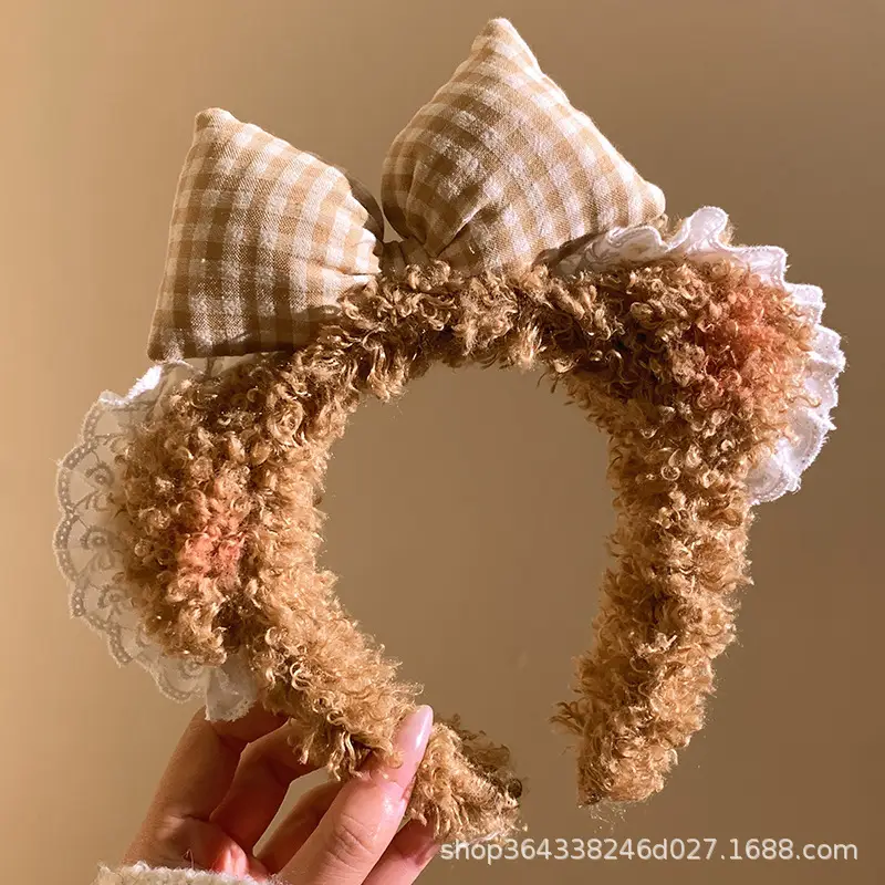 Plush Hair Pressure Band for Women Sweet Design - Image 114