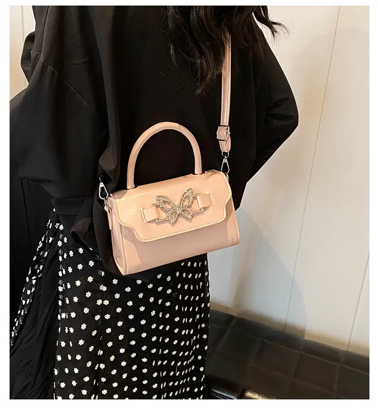 Silver Butterfly Bow Shoulder Crossbody Bag — feature 1