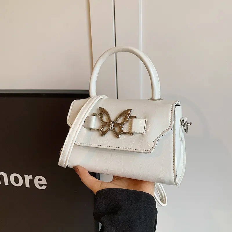 Silver Butterfly Bow Shoulder Crossbody Bag - Image 2