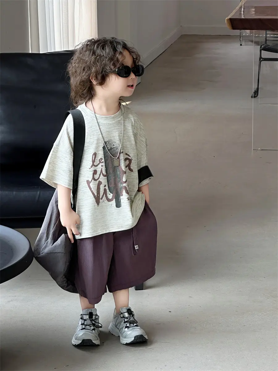 Boys Summer T-Shirt Loose Sleeve 2025 Kids - Image 5