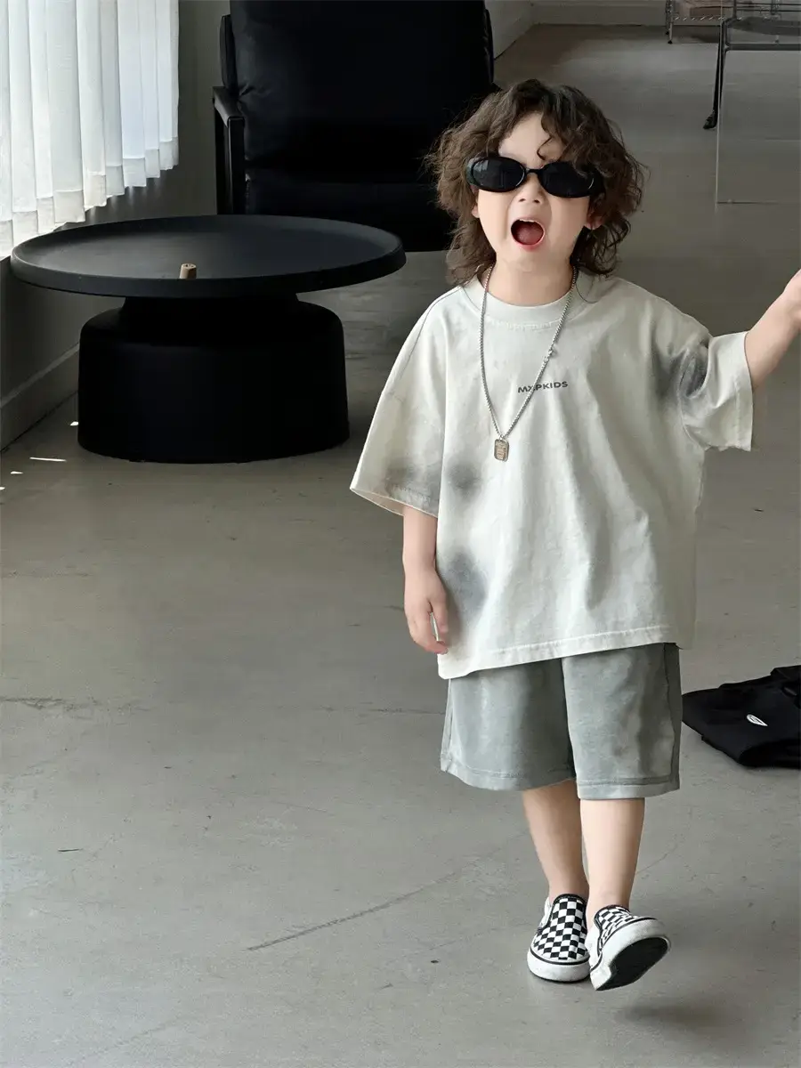 Boys Maroon Korean Style T-Shirt Shorts 2025 — feature 31