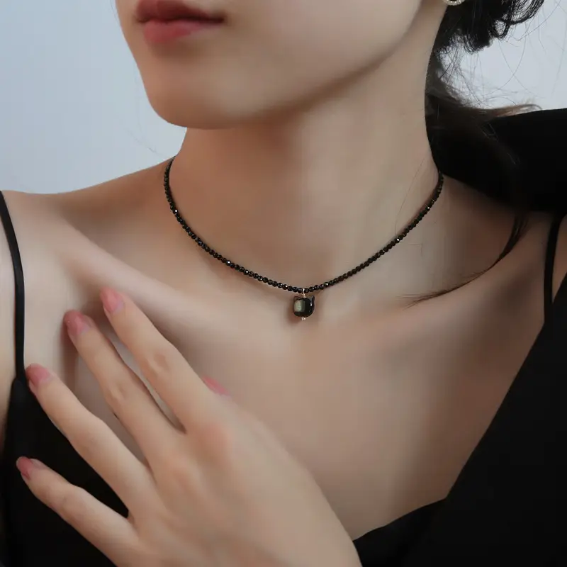 Cute Black Cat Plated Necklace for Women - Image 3