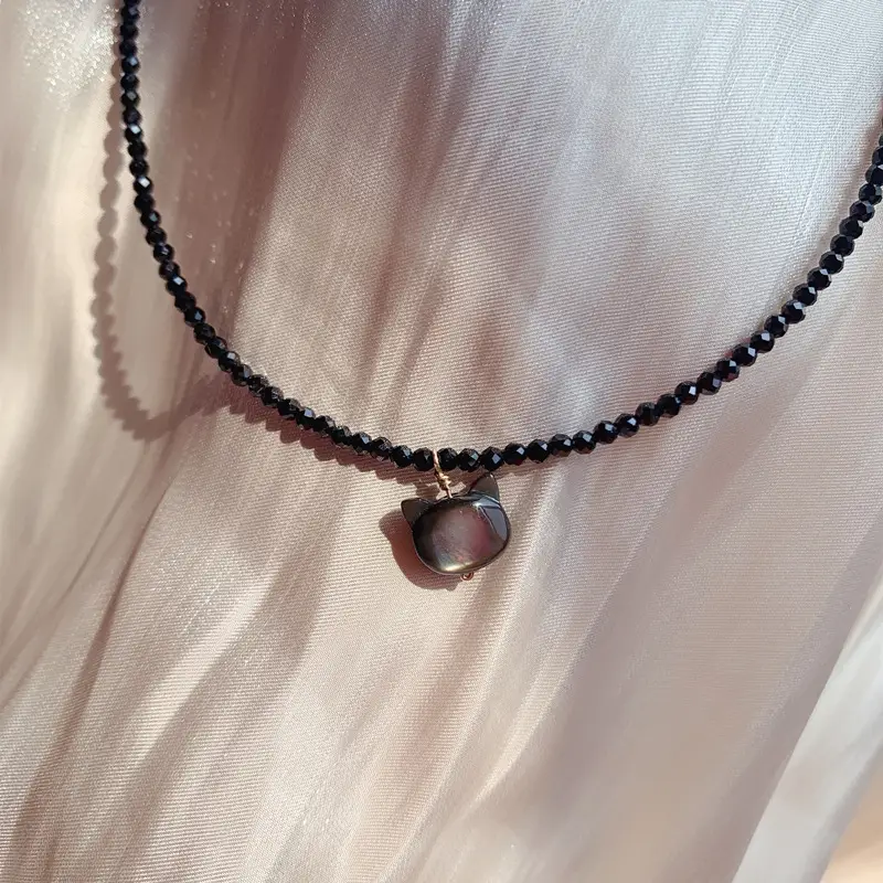 Cute Black Cat Plated Necklace for Women — feature 4