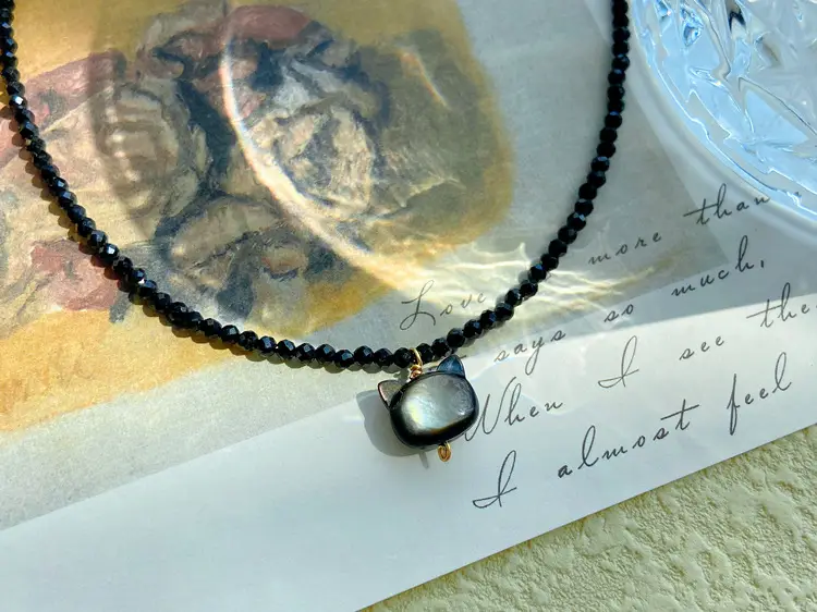 Cute Black Cat Plated Necklace for Women — feature 5
