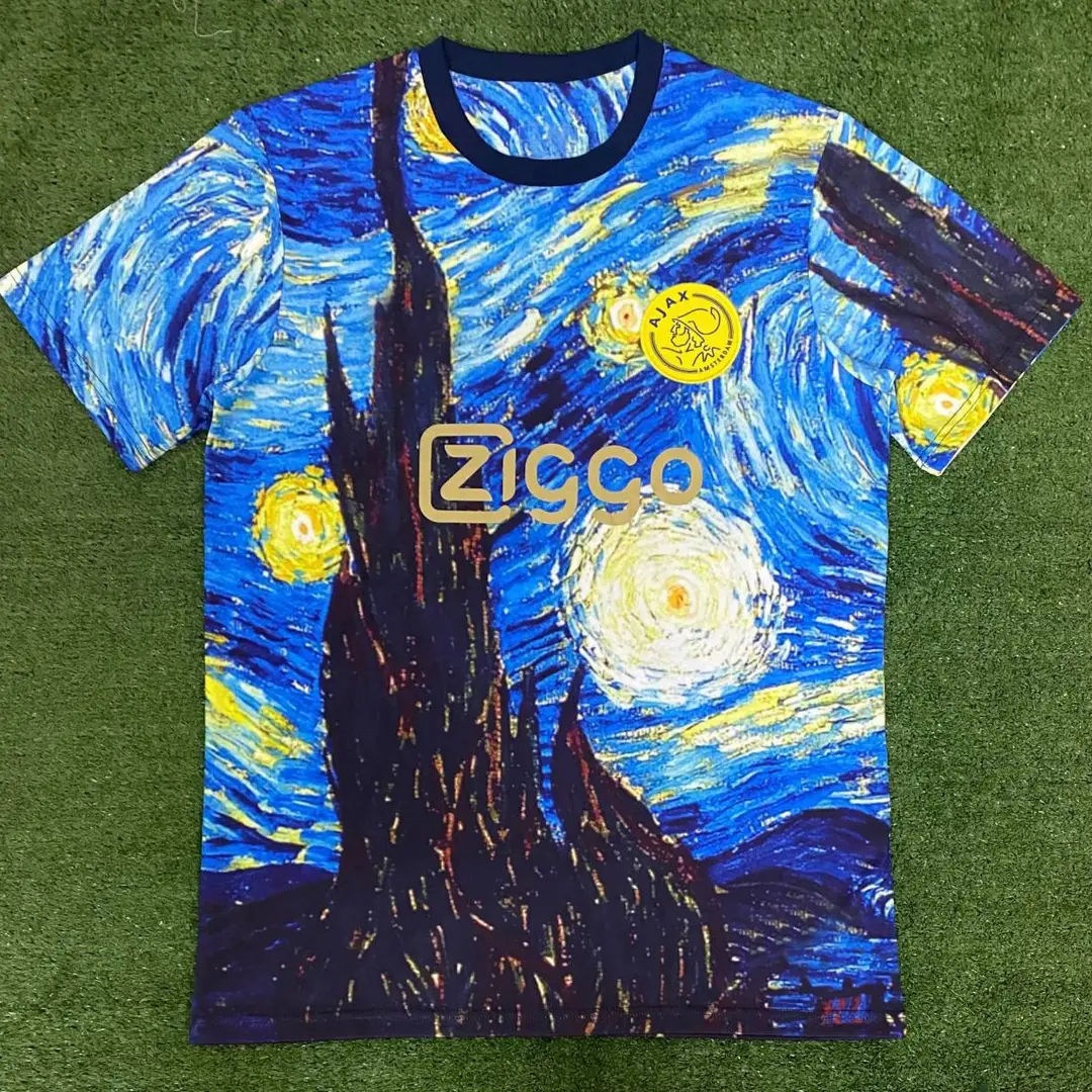 Ajax Doodle Edition Jersey 23-24Ajax Game Special Edition Unpopular Plus Size Short Sleeve Soccer Suit for Men