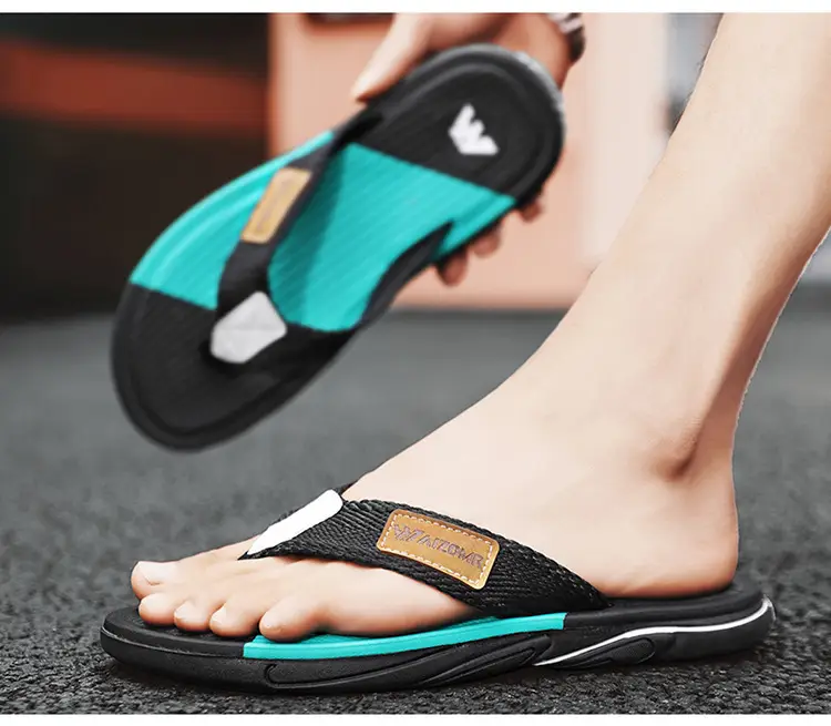 Cross-border EVA men's summer wear non-slip beach men's household flip-flops Thailand Vietnam tide slippers — feature 12