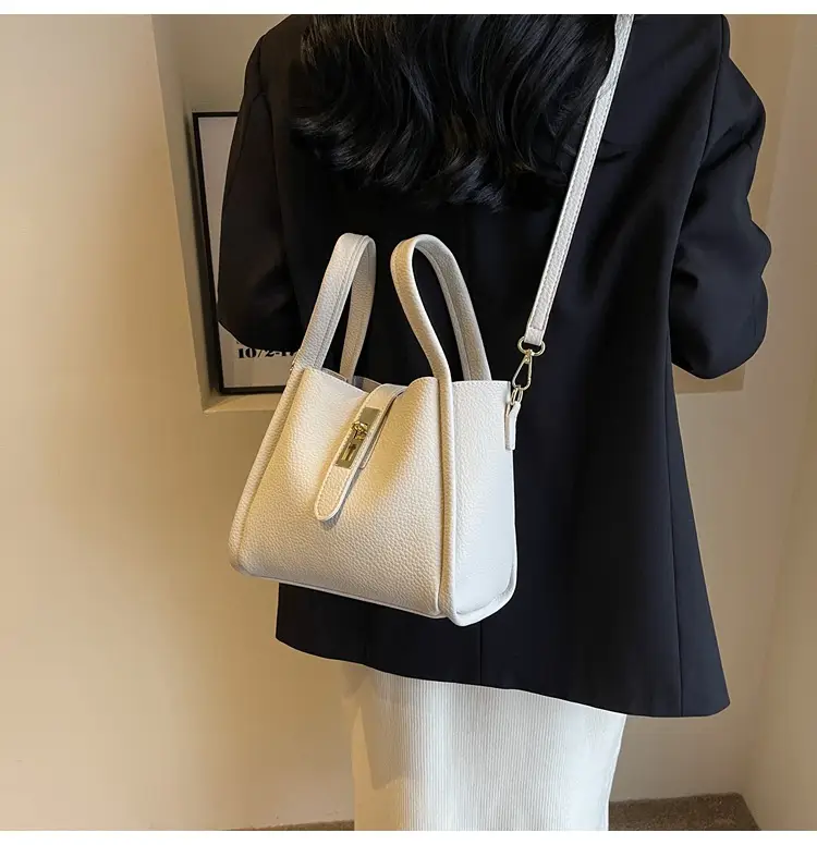 Women's Brown Leather Handbag with Long Strap — feature 16