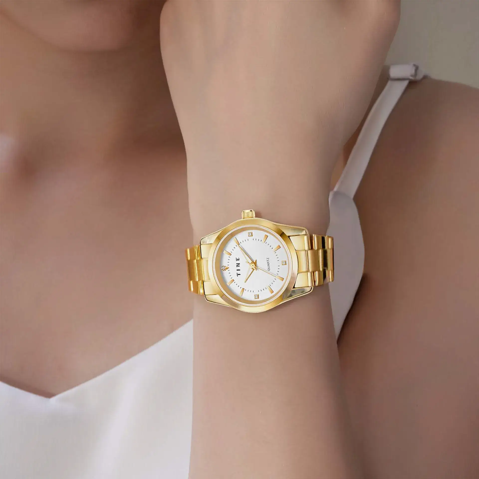 Tine Gold Quartz Women's Watch 30mm - Image 3