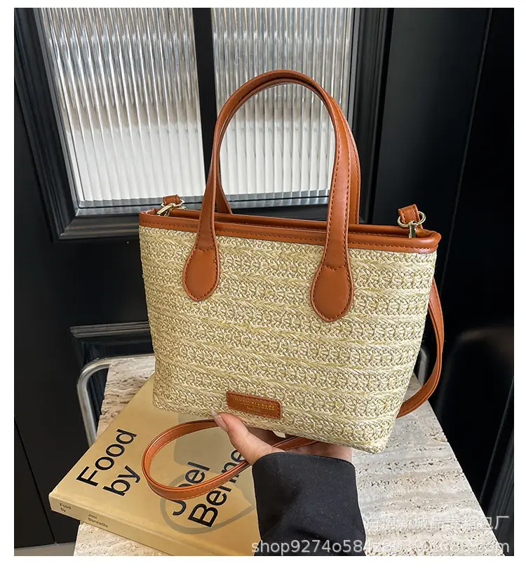 Summer Beach Woven Handbag Bucket Bag 2026 New Casual Vacation Crossbody Bag Fashionable Hot-Selling Shoulder Bag — feature 1