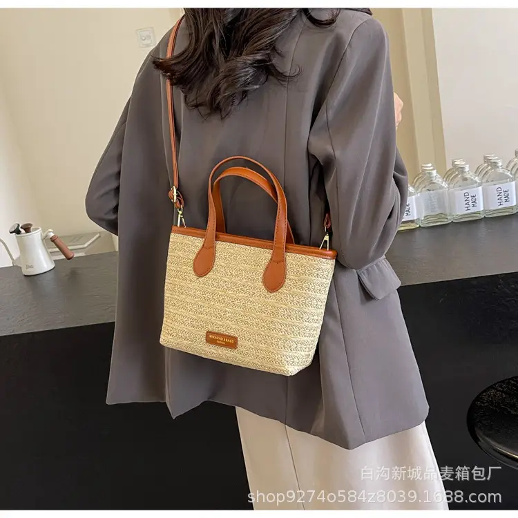 Summer Beach Woven Handbag Bucket Bag 2026 New Casual Vacation Crossbody Bag Fashionable Hot-Selling Shoulder Bag — feature 12