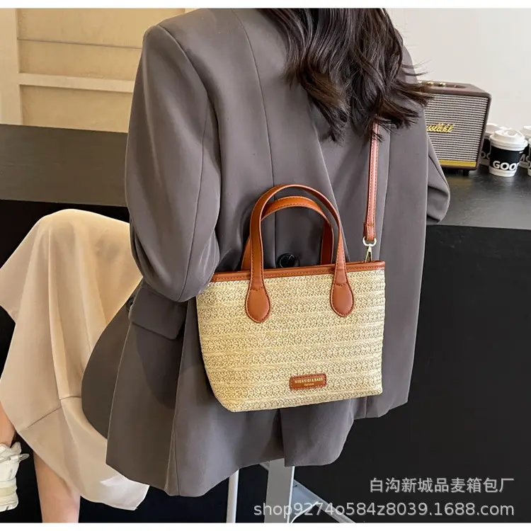 Summer Beach Woven Handbag Bucket Bag 2026 New Casual Vacation Crossbody Bag Fashionable Hot-Selling Shoulder Bag — feature 13