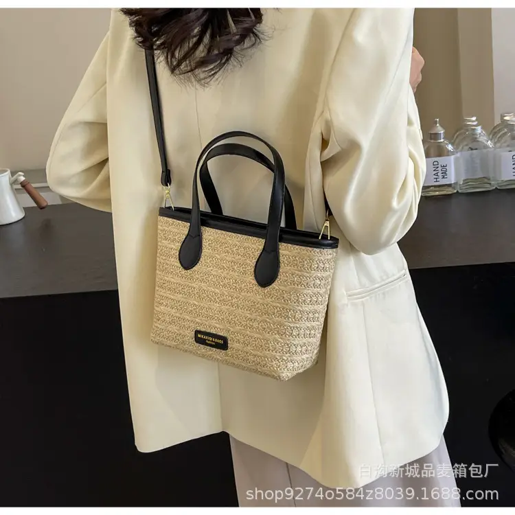 Summer Beach Woven Handbag Bucket Bag 2026 New Casual Vacation Crossbody Bag Fashionable Hot-Selling Shoulder Bag — feature 14