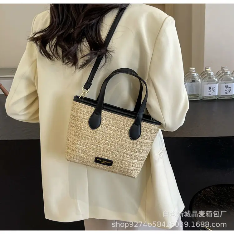 Summer Beach Woven Handbag Bucket Bag 2026 New Casual Vacation Crossbody Bag Fashionable Hot-Selling Shoulder Bag — feature 15