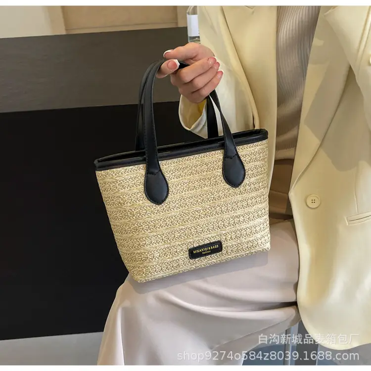 Summer Beach Woven Handbag Bucket Bag 2026 New Casual Vacation Crossbody Bag Fashionable Hot-Selling Shoulder Bag — feature 16