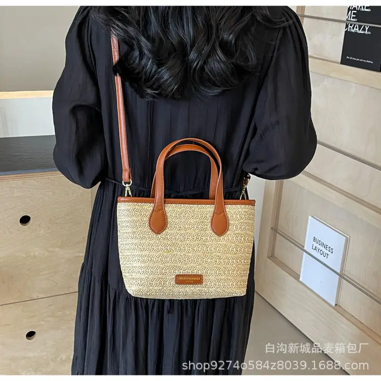 Summer Beach Woven Handbag Bucket Bag 2026 New Casual Vacation Crossbody Bag Fashionable Hot-Selling Shoulder Bag — feature 18