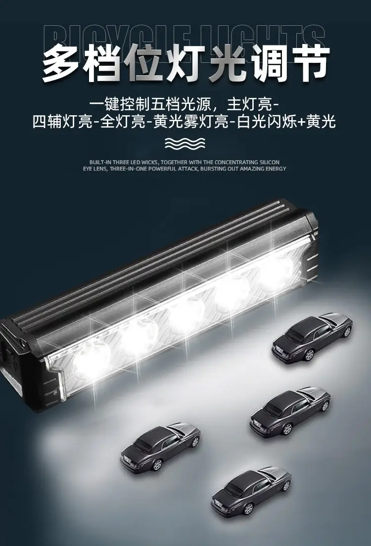 USB LED Headlight for Bikes Night Riding Flashlight — feature 14