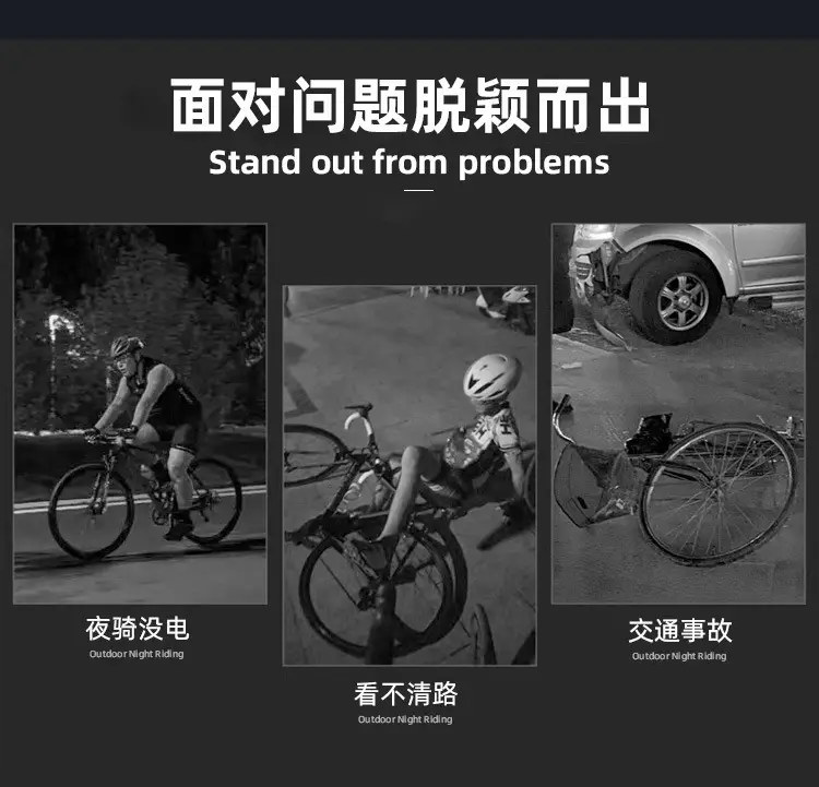 USB LED Headlight for Bikes Night Riding Flashlight — feature 7