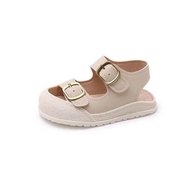 Boys' Soft Sandals with Toe Protection & Anti-Kick Design