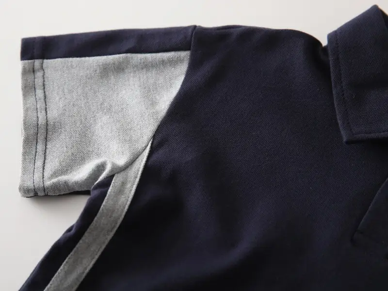 Kids Polo Shirt Navy Grey Sleeve Korean Style 2024 β feature 8