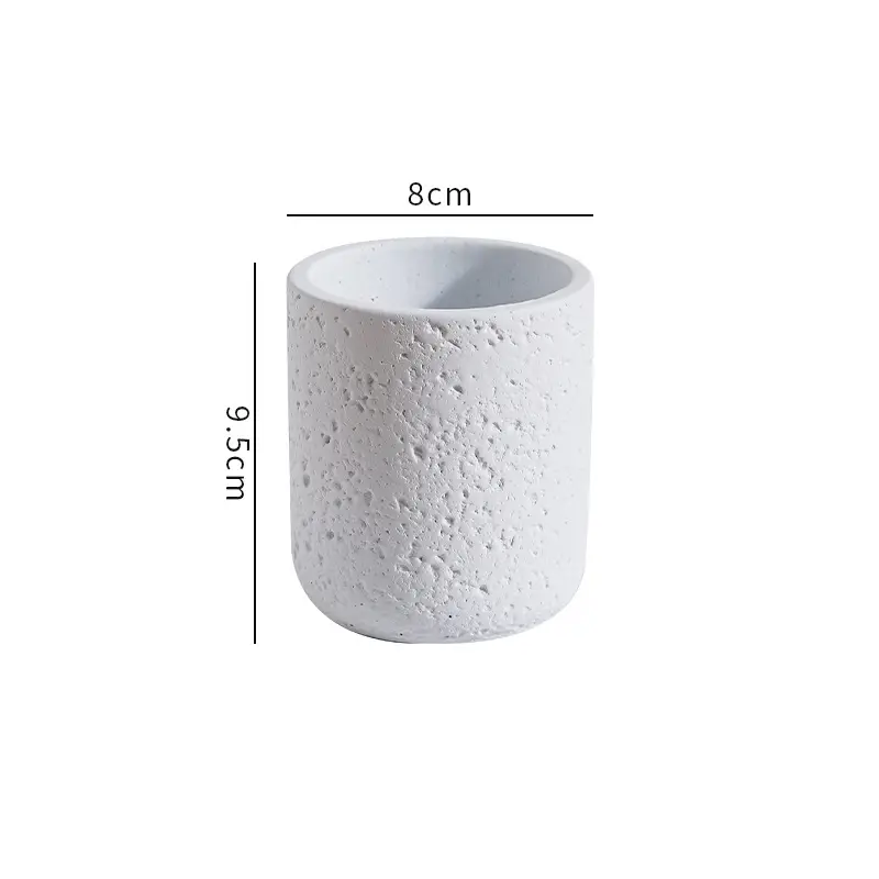 Cross-Border Hot Selling Custard Creative Stone Pattern Cement Succulent Flower Pot Office Home Desktop Green Plant Flower Pot Manufacturer Wholesale