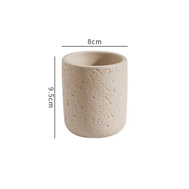 Cross-Border Hot Selling Custard Creative Stone Pattern Cement Succulent Flower Pot Office Home Desktop Green Plant Flower Pot Manufacturer Wholesale