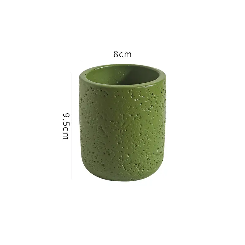 Cross-Border Hot Selling Custard Creative Stone Pattern Cement Succulent Flower Pot Office Home Desktop Green Plant Flower Pot Manufacturer Wholesale