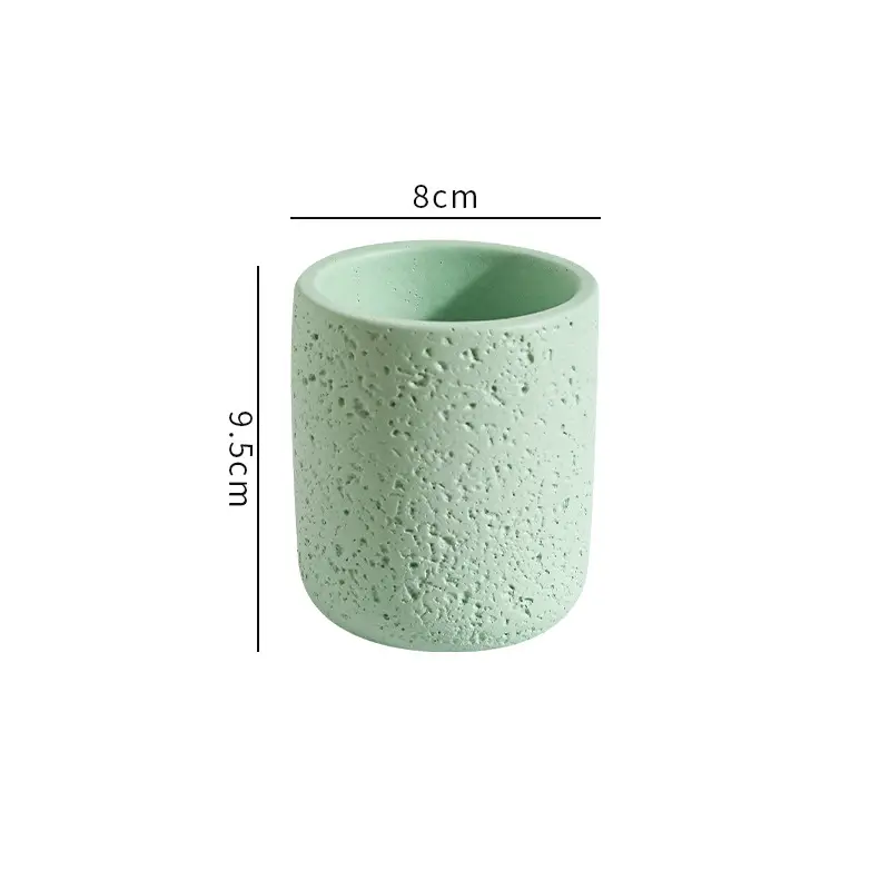 Cross-Border Hot Selling Custard Creative Stone Pattern Cement Succulent Flower Pot Office Home Desktop Green Plant Flower Pot Manufacturer Wholesale