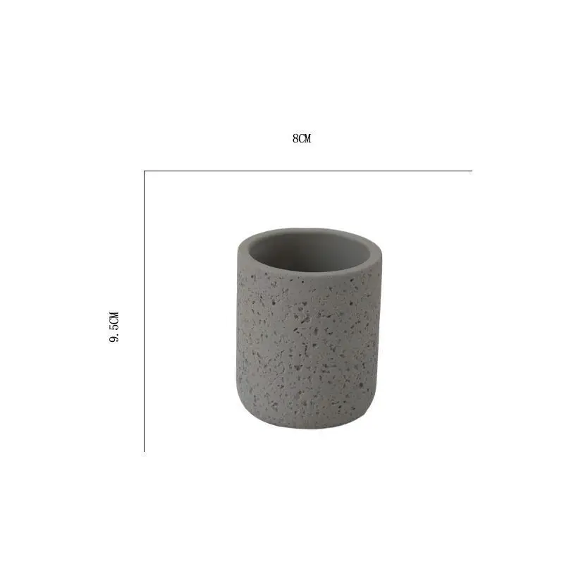 Cross-Border Hot Selling Custard Creative Stone Pattern Cement Succulent Flower Pot Office Home Desktop Green Plant Flower Pot Manufacturer Wholesale