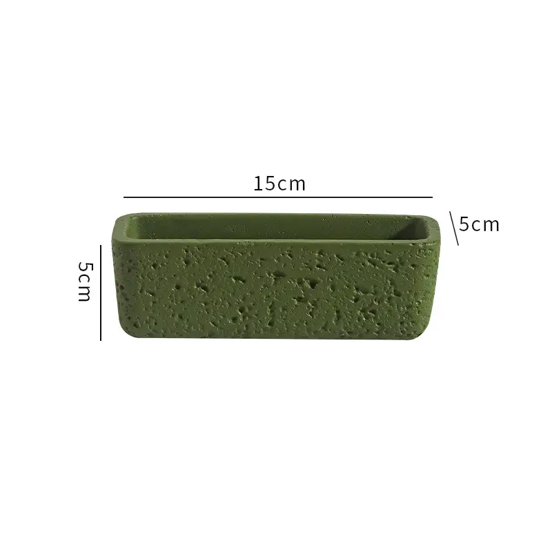 Cross-Border Hot Selling Custard Creative Stone Pattern Cement Succulent Flower Pot Office Home Desktop Green Plant Flower Pot Manufacturer Wholesale