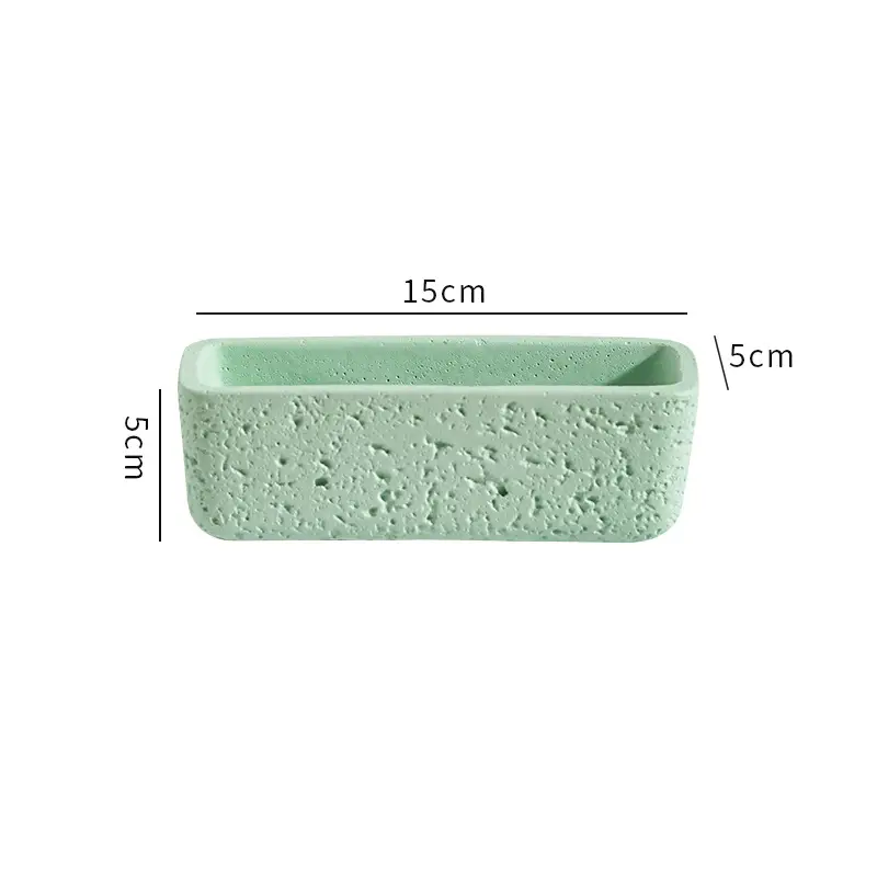 Cross-Border Hot Selling Custard Creative Stone Pattern Cement Succulent Flower Pot Office Home Desktop Green Plant Flower Pot Manufacturer Wholesale