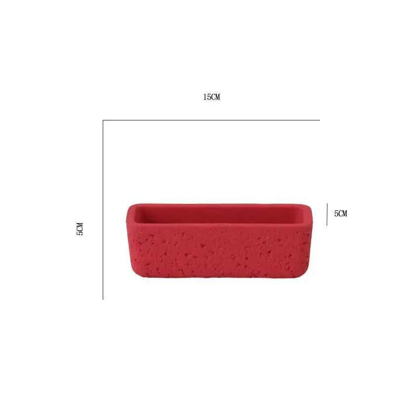 Cross-Border Hot Selling Custard Creative Stone Pattern Cement Succulent Flower Pot Office Home Desktop Green Plant Flower Pot Manufacturer Wholesale