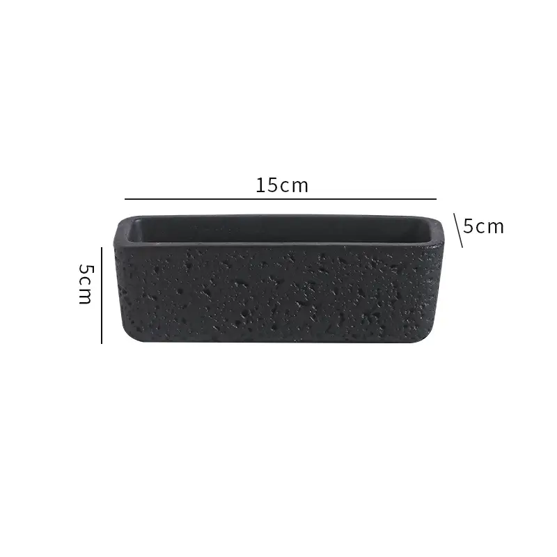 Cross-Border Hot Selling Custard Creative Stone Pattern Cement Succulent Flower Pot Office Home Desktop Green Plant Flower Pot Manufacturer Wholesale