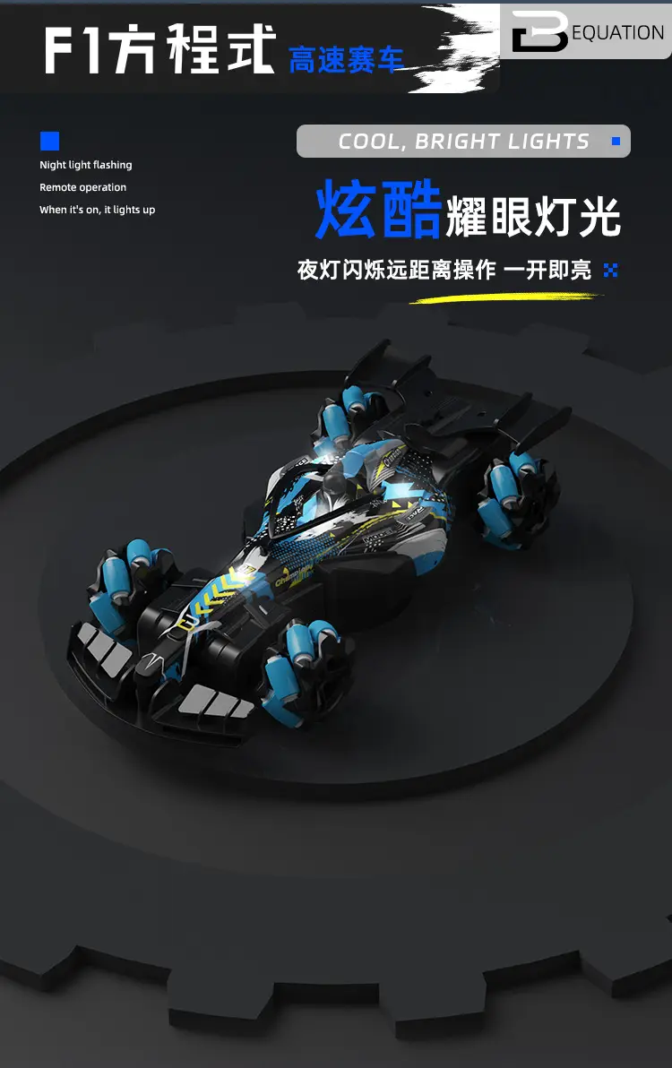 TikTok Hot Sale F1 Equation Spray Racing Gesture Induction RC Racing Stunt Remote Control Car 4WD Drift Toy Car — feature 8