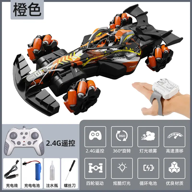 TikTok Hot Sale F1 Equation Spray Racing Gesture Induction RC Racing Stunt Remote Control Car 4WD Drift Toy Car - Image 4