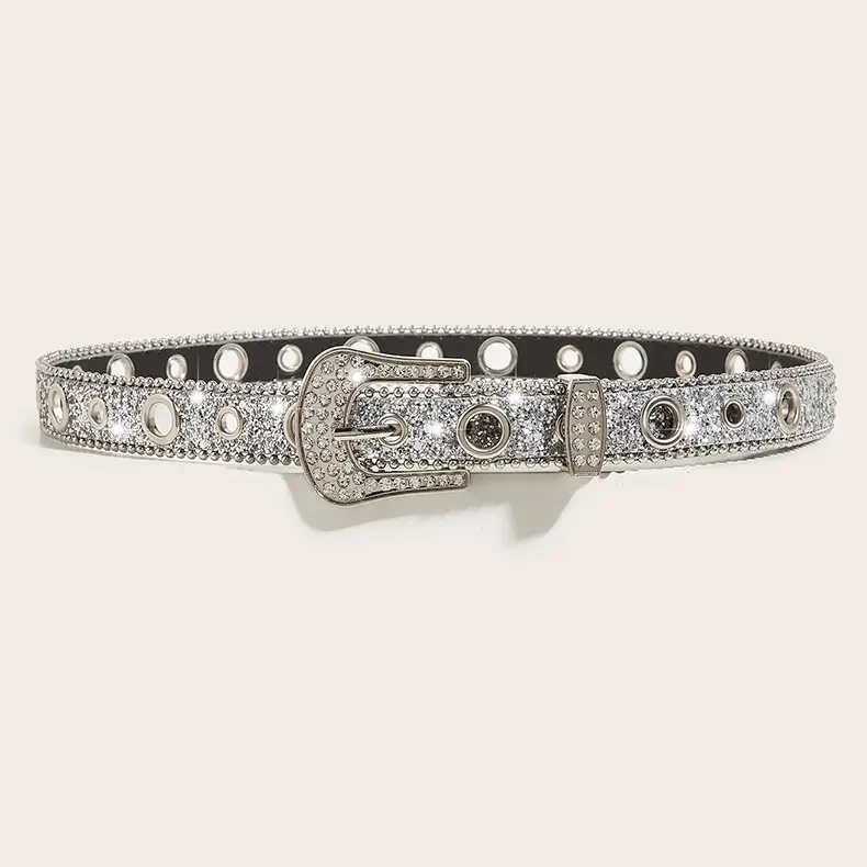 Rhinestone Belt Women's Ins Style Thin Belt Decoration - Image 7