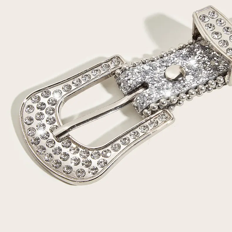 Rhinestone Belt Women's Ins Style Thin Belt Decoration — feature 3