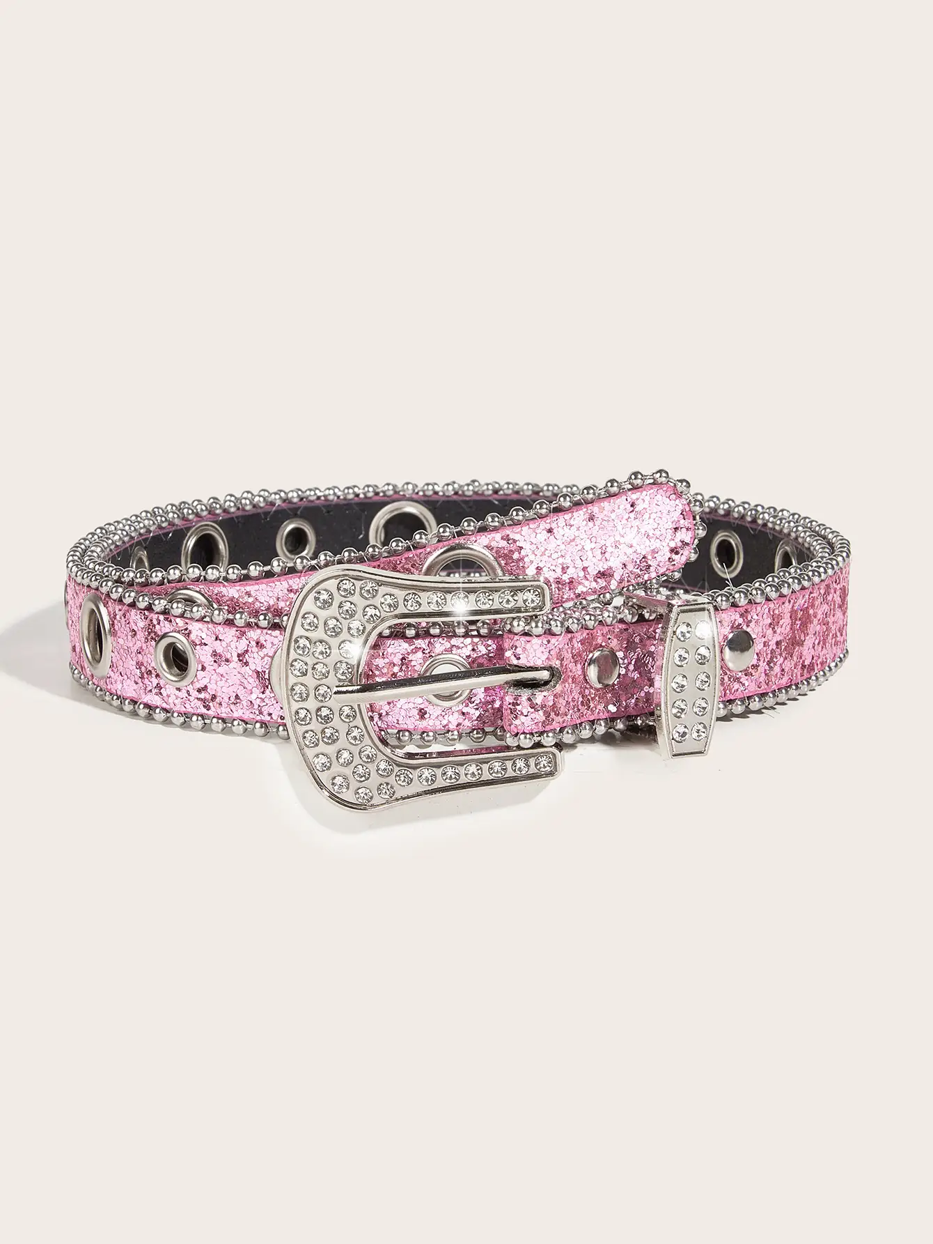 Rhinestone Belt Women's Ins Style Thin Belt Decoration - Image 5