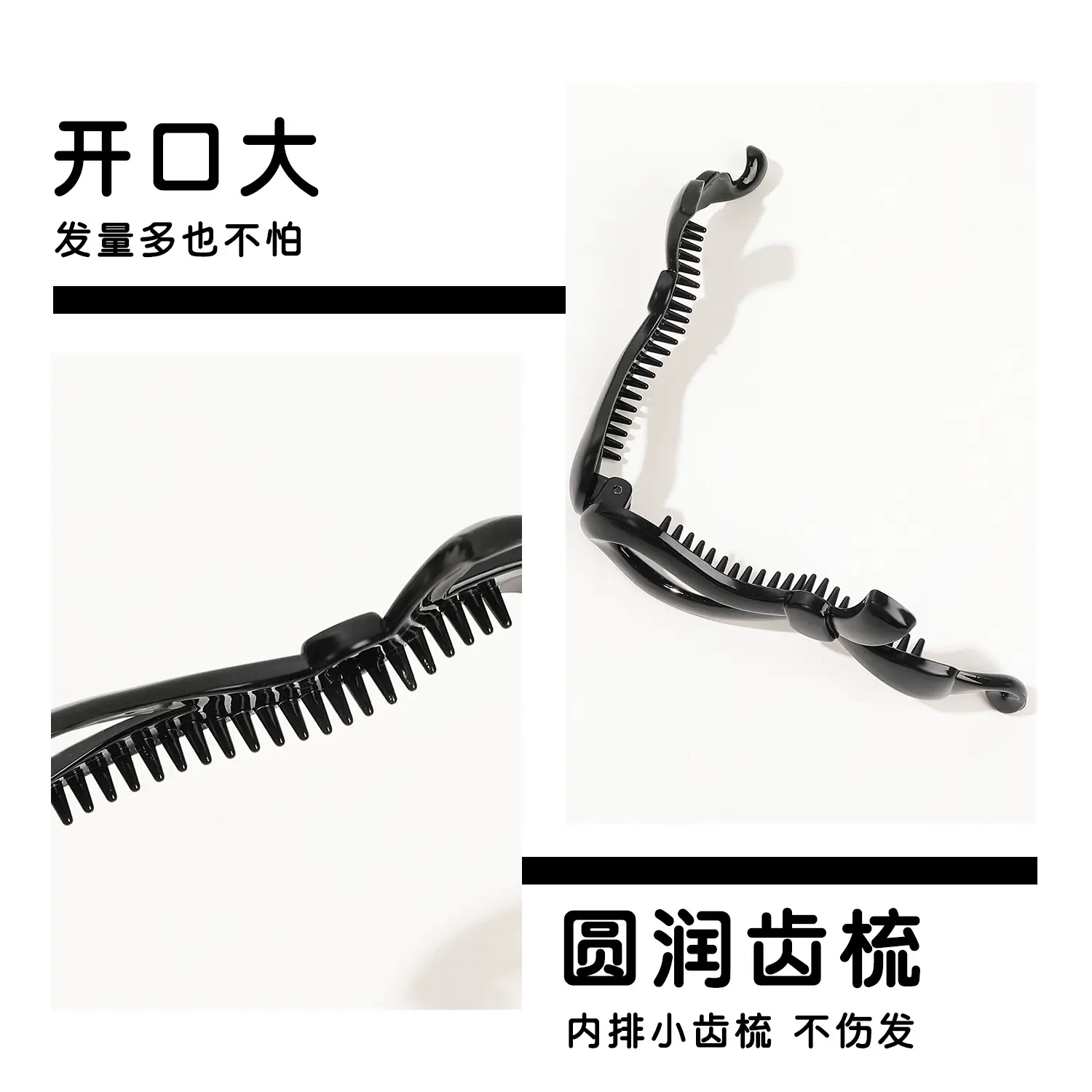 Silver Bow Banana Clip for High Ponytail Hair Accessories - Image 17