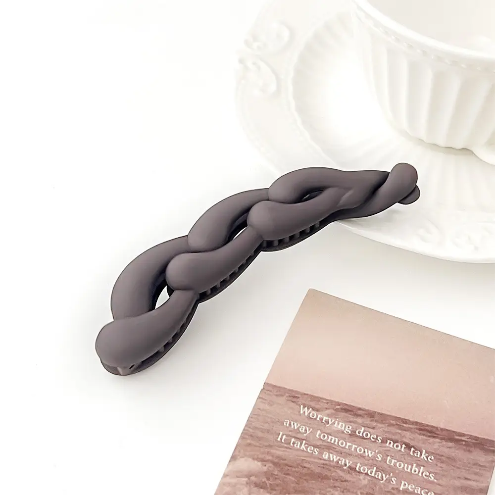 Silver Bow Banana Clip for High Ponytail Hair Accessories - Image 10