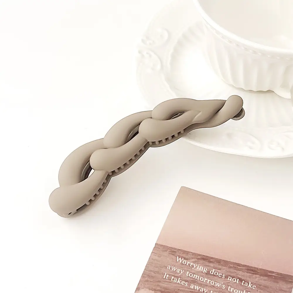 Silver Bow Banana Clip for High Ponytail Hair Accessories - Image 13
