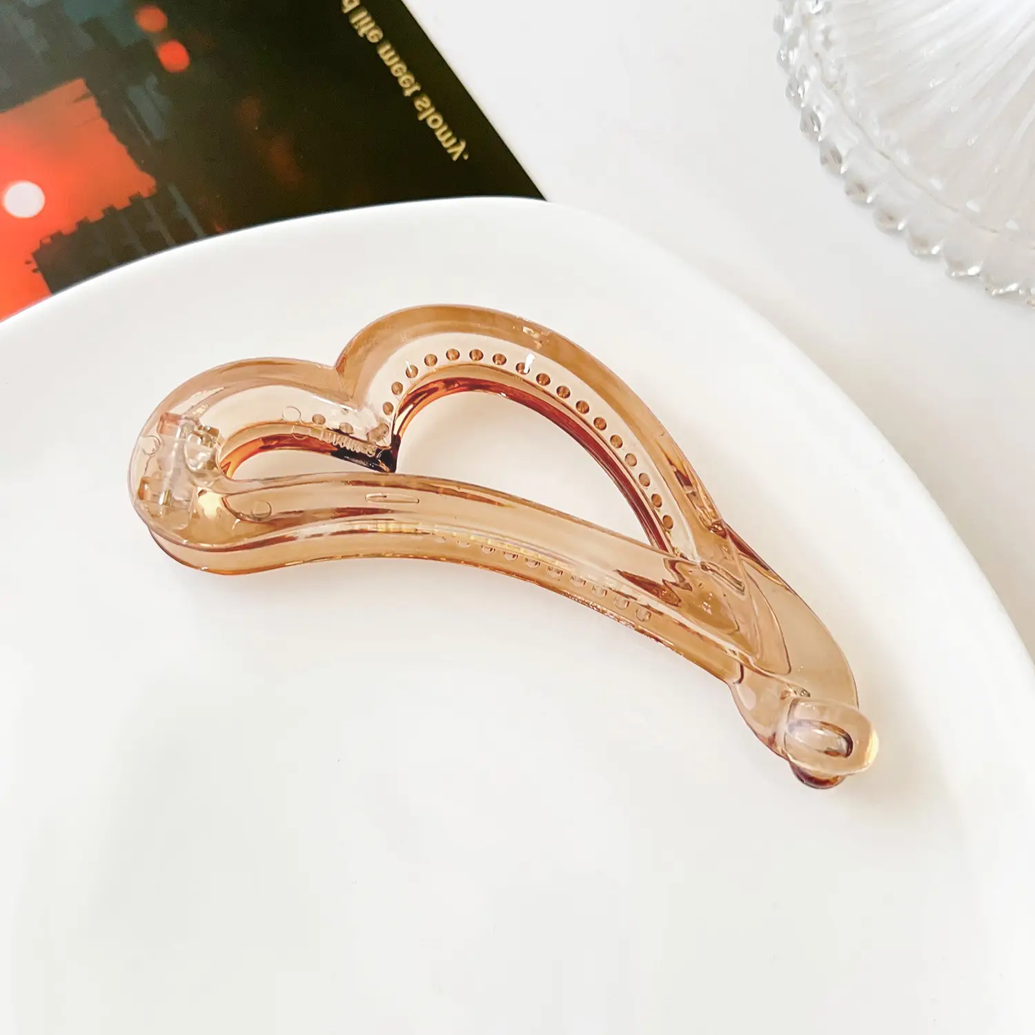Silver Bow Banana Clip for High Ponytail Hair Accessories - Image 8