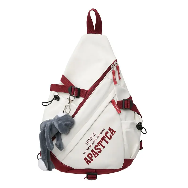 Women's Large Capacity Crossbody Bag White Red 2026 - Image 9