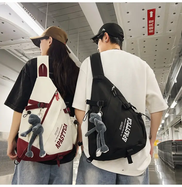 Women's Large Capacity Crossbody Bag White Red 2026 — feature 17