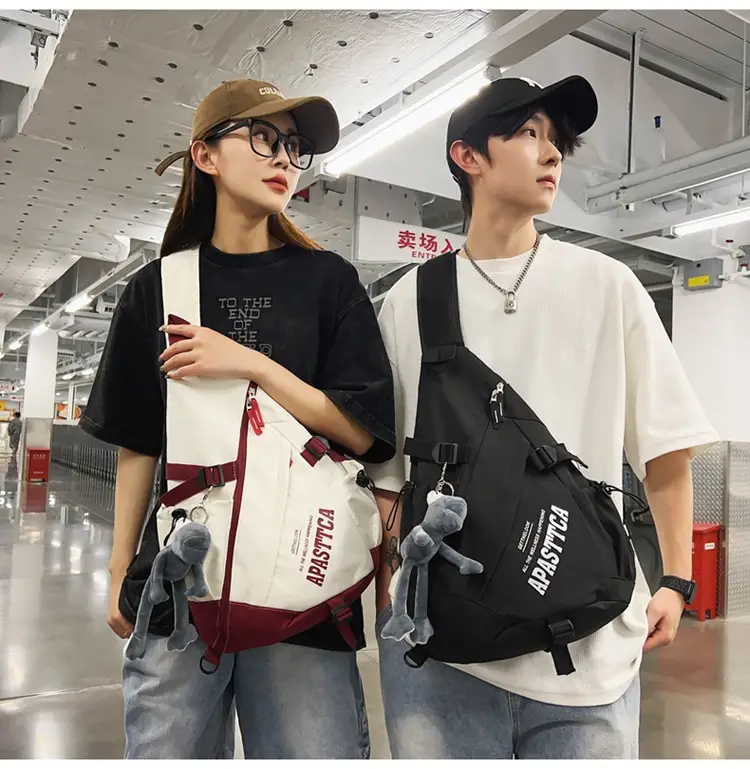 Women's Large Capacity Crossbody Bag White Red 2026 — feature 18